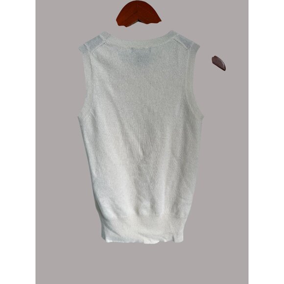 Lord & Taylor 100% Cashmere Cream Sleeveless Sweater Vest Womens Size S - Picture 5 of 6